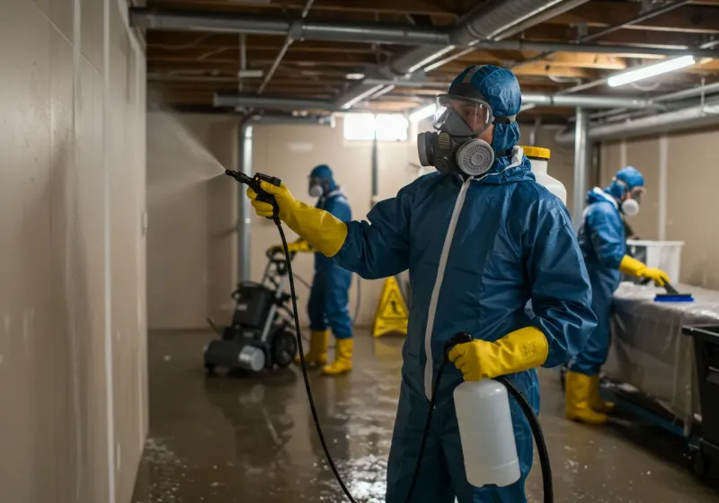 Basement Sanitization and Antimicrobial Treatment process in Cadiz, KY