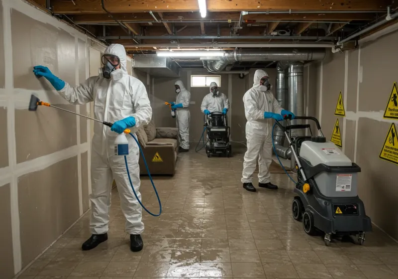 Basement Moisture Removal and Structural Drying process in Cadiz, KY